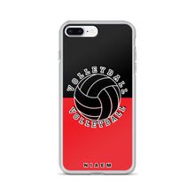 Load image into Gallery viewer, Volleyball iPhone Case (Black &amp; Red 1)