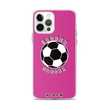 Load image into Gallery viewer, Soccer iPhone Case (Pink 5)
