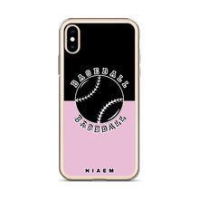 Load image into Gallery viewer, Baseball iPhone Case (Black &amp; Pink 4)