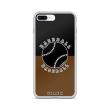 Load image into Gallery viewer, Baseball iPhone Case (Black &amp; Brown)