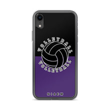 Load image into Gallery viewer, Volleyball iPhone Case (Black &amp; Purple)
