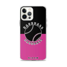 Load image into Gallery viewer, Baseball iPhone Case (Black &amp; Pink 5)
