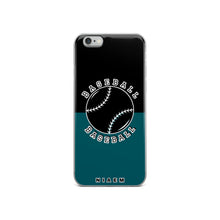 Load image into Gallery viewer, Baseball iPhone Case (Black &amp; Blue 4)