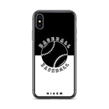 Load image into Gallery viewer, Baseball iPhone Case (Black &amp; White)