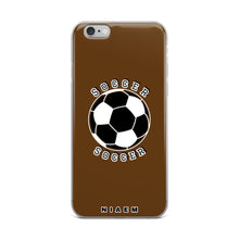 Load image into Gallery viewer, Soccer iPhone Case (Brown)