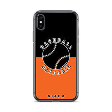 Load image into Gallery viewer, Baseball iPhone Case (Black &amp; Orange)