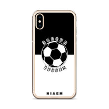 Load image into Gallery viewer, Soccer iPhone Case (Black &amp; White)