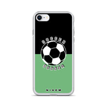Load image into Gallery viewer, Soccer iPhone Case (Black &amp; Green 4)