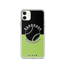 Load image into Gallery viewer, Baseball iPhone Case (Black &amp; Green 3)