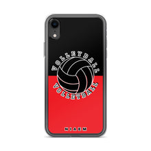 Load image into Gallery viewer, Volleyball iPhone Case (Black &amp; Red 1)