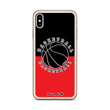 Load image into Gallery viewer, Basketball iPhone Case (Black &amp; Red 1)