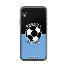 Load image into Gallery viewer, Soccer iPhone Case (Black &amp; Blue 1)