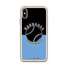 Load image into Gallery viewer, Baseball iPhone Case (Black &amp; Blue 1)