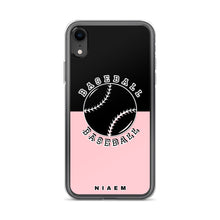 Load image into Gallery viewer, Baseball iPhone Case (Black &amp; Pink 3)