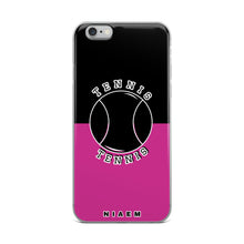 Load image into Gallery viewer, Tennis iPhone Case (Black &amp; Pink)