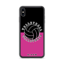 Load image into Gallery viewer, Volleyball iPhone Case (Black &amp; Pink 5)