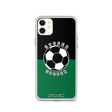 Load image into Gallery viewer, Soccer iPhone Case (Black &amp; Green 1)
