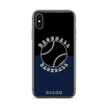 Load image into Gallery viewer, Baseball iPhone Case (Black &amp; Navy)
