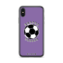 Load image into Gallery viewer, Soccer iPhone Case (Purple 1)