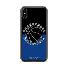 Load image into Gallery viewer, Basketball iPhone Case (Black &amp; Blue 2)