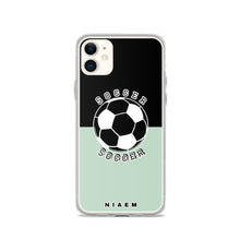 Load image into Gallery viewer, Soccer iPhone Case (Black &amp; Green 5)