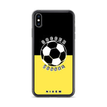 Load image into Gallery viewer, Soccer iPhone Case (Black &amp; Yellow 1)