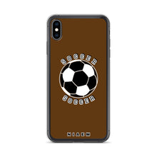 Load image into Gallery viewer, Soccer iPhone Case (Brown)