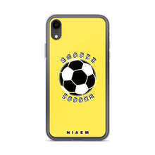 Load image into Gallery viewer, Soccer iPhone Case (Yellow 1)