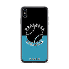 Load image into Gallery viewer, Baseball iPhone Case (Black &amp; Blue)