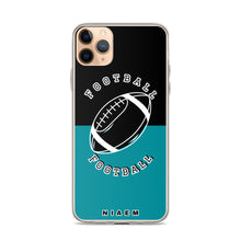 Load image into Gallery viewer, American Football iPhone Case (Black &amp; Blue 3)