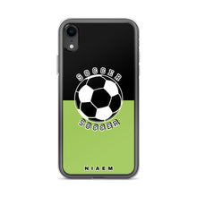 Load image into Gallery viewer, Soccer iPhone Case (Black &amp; Green 3)