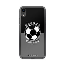 Load image into Gallery viewer, Soccer iPhone Case (Black &amp; Grey)