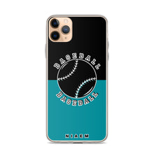 Load image into Gallery viewer, Baseball iPhone Case (Black &amp; Blue 3)