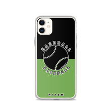 Load image into Gallery viewer, Baseball iPhone Case (Black &amp; Green)