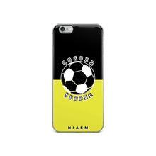 Load image into Gallery viewer, Soccer iPhone Case (Black &amp; Yellow 3)