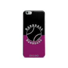 Load image into Gallery viewer, Baseball iPhone Case (Black &amp; Pink 6)