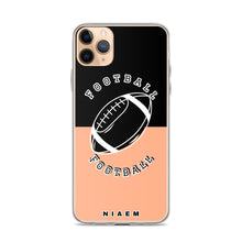 Load image into Gallery viewer, American Football iPhone Case (Black &amp; Orange 2)