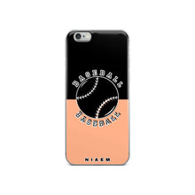 Load image into Gallery viewer, Baseball iPhone Case (Black &amp; Orange 2)