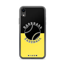 Load image into Gallery viewer, Baseball iPhone Case (Black &amp; Yellow 1)