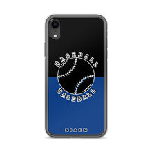 Load image into Gallery viewer, Baseball iPhone Case (Black &amp; Blue 2)