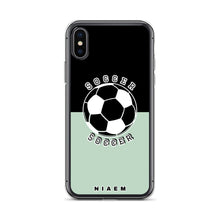 Load image into Gallery viewer, Soccer iPhone Case (Black &amp; Green 5)
