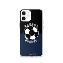 Load image into Gallery viewer, Soccer iPhone Case (Black &amp; Navy)