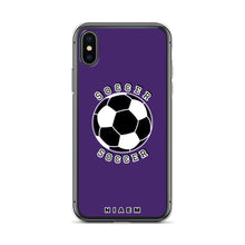 Load image into Gallery viewer, Soccer iPhone Case (Purple)