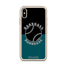 Load image into Gallery viewer, Baseball iPhone Case (Black &amp; Blue 4)
