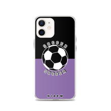Load image into Gallery viewer, Soccer iPhone Case (Black &amp; Purple 1)