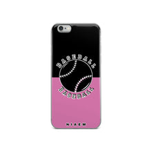 Load image into Gallery viewer, Baseball iPhone Case (Black &amp; Pink 1)