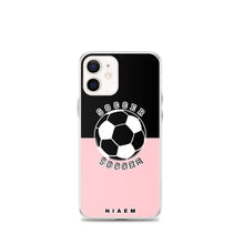 Load image into Gallery viewer, Soccer iPhone Case (Black &amp; Pink 3)