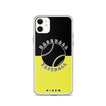 Load image into Gallery viewer, Baseball iPhone Case (Black &amp; Yellow 3)