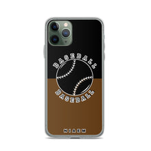 Load image into Gallery viewer, Baseball iPhone Case (Black &amp; Brown)