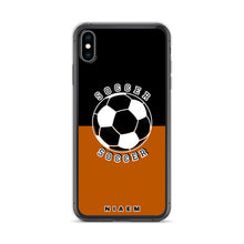 Load image into Gallery viewer, Soccer iPhone Case (Black &amp; Brown 1)